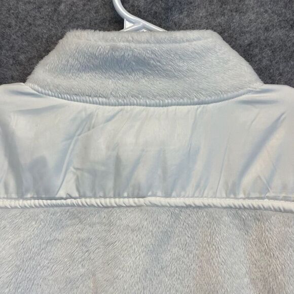 OU Jacket Women's Large White Full Zip Oklahoma University Logo Faux Fur Soft - Picture 12 of 15